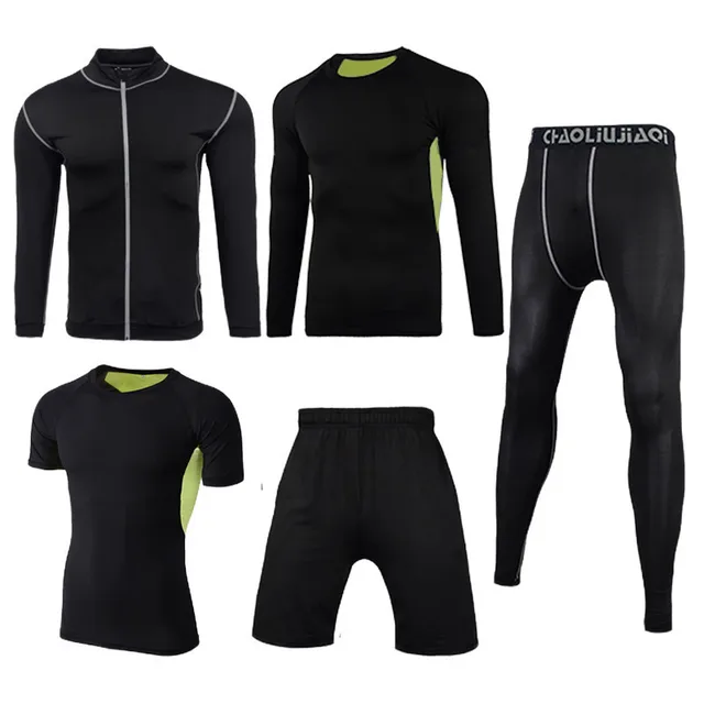 Men Sportswear Compression Sport Suits Quick Dry Running Sets Clothes Sports Joggers Training Gym Fitness Tracksuits Running Set Men sportswear 5-10