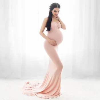 

New Maternity Dresses For Pregnancy Pregnant Clothes Maxi Gown Women Wedding Dress Sexy Photo Shoot Photography Props Clothing