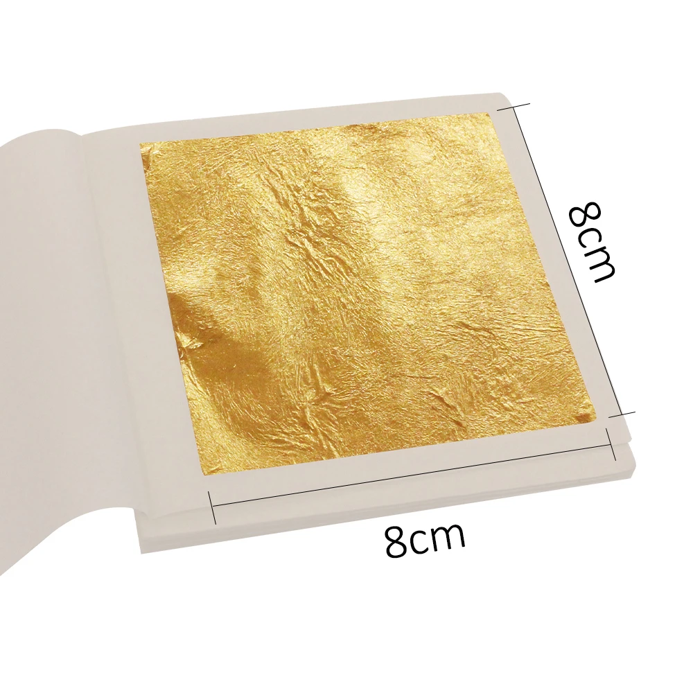 100PCS 24K Gold Leaf Edible Gold Foil Sheets for Food Cake