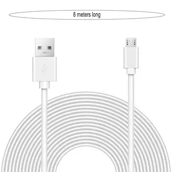

8m USB Cable Data Charger Cord Fabric Android Micro USB Charger Cable For Samsung Tablet Mobile Phone Extension Cable