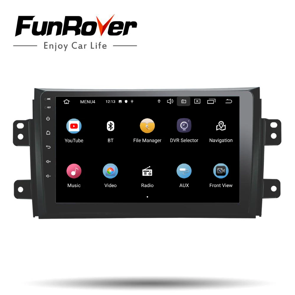 Funrover 2.5D + ips Android 9 0 автомобильный dvd плеер для Suzuki SX4 2006 2013 Радио gps навигация