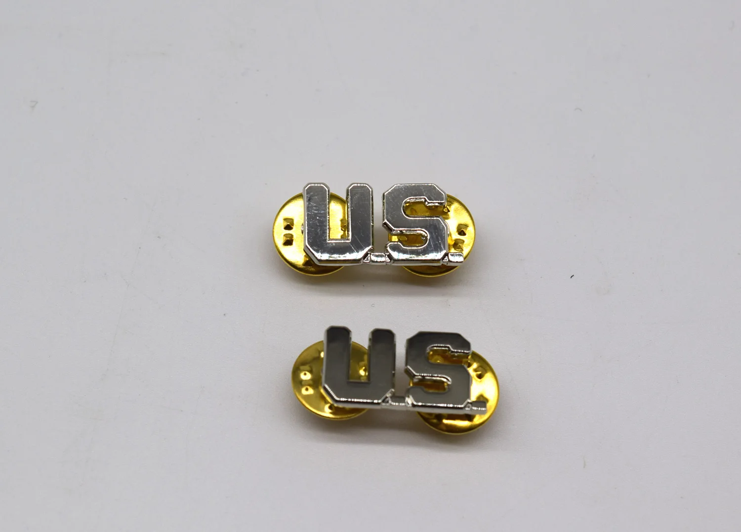 US Army Officer Lapel U.S. Badge Insignia Siliver