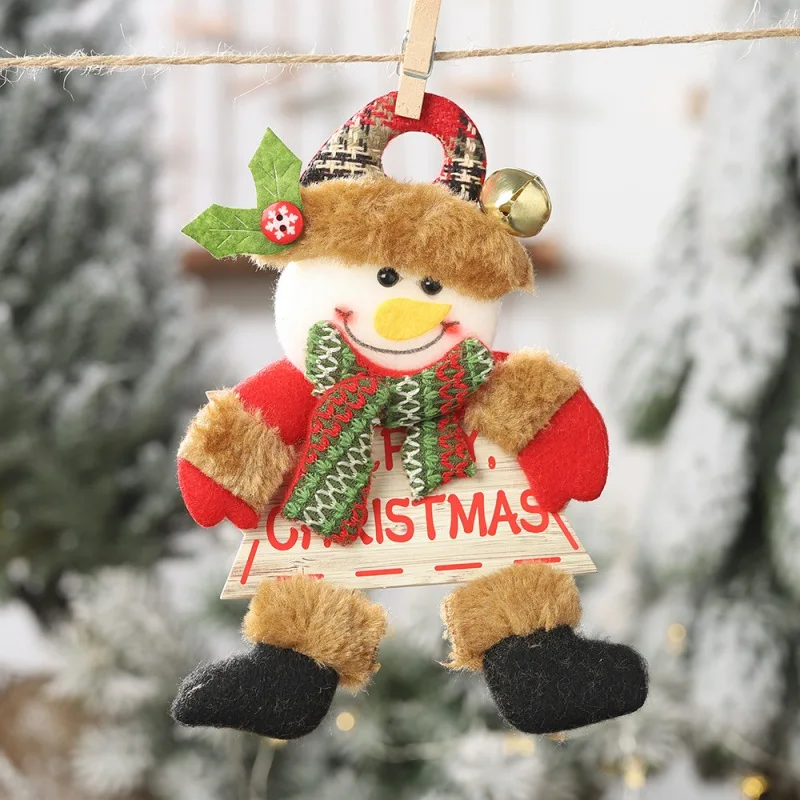 

Merry Christmas Ornaments Christmas Gift Santa Claus Snowman Tree Toy Doll Hang Decorations for home Enfeites De Natal 2019 NEW