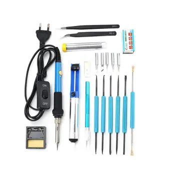 

220V 60W Adjustable Temperature Electric Soldering Iron Kit Welding Solder Station Heat Pencil with Switch Repair Tool