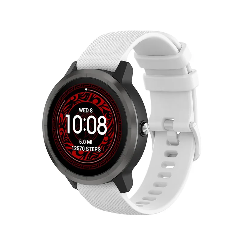 Ремешок силиконовый для смарт часов Garmin CAME vivoactive3 music /Polar ignite/vantage M 2 шт./упаковка