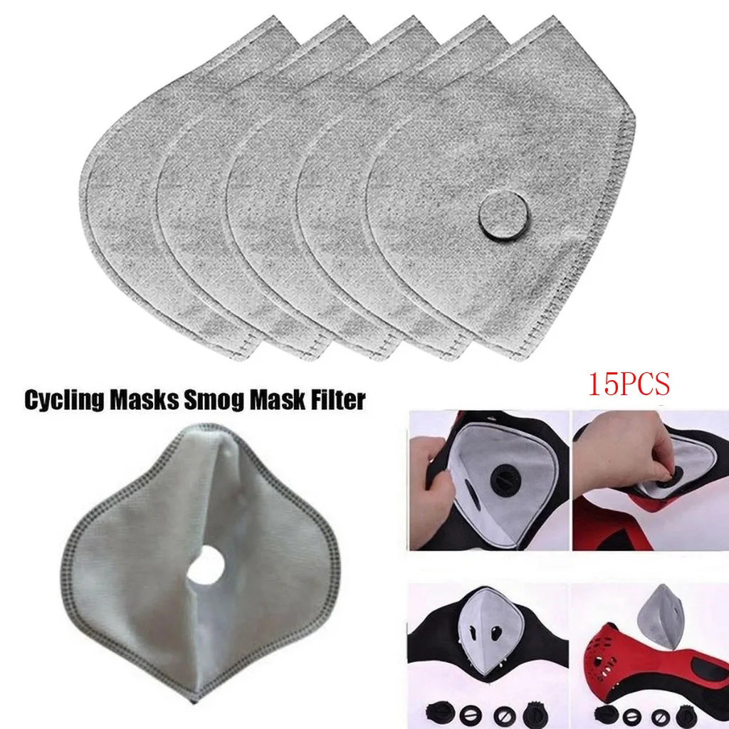 #H30 3/15/50 pcs Anti Dust Filters Papers For Mask Face Mouth Filter Activated Carbon Breathing PM2.5 | Спорт и развлечения