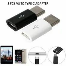 3 шт. V8 Micro USB-type c Android телефонный кабель для huawei Sumsang Xiaomi Microusb для type c Usbc Otg адаптер для зарядки и передачи данных