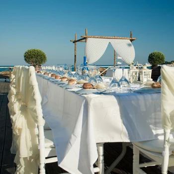 

Tablecloths for Rectangle Tables 90x132inch Table Cover&Round 108inch for Buffet Table, Holiday Dinner, Wedding Party Decor