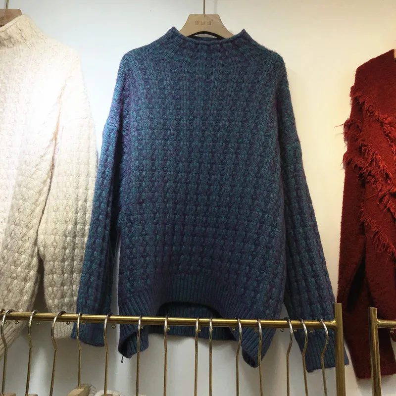 Водолазка, женский свитер, новинка, зимний свободный толстый свитер, женский свитер с длинным рукавом, джемпер, женские пуловеры для студентов