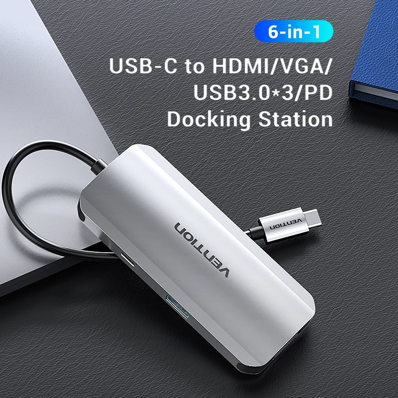 Vention usb хаб C концентратор для Мульти USB 3 0 HDMI VGA PD адаптер док станция MacBook Pro Тип 1