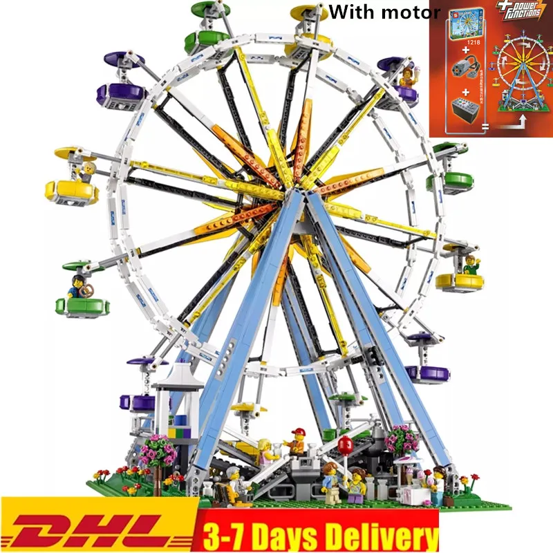 

Creator City Street Series MOC Electric Playground Ferris Wheel Building Blocks Sets Bricks Kids Toys Kits Children Compatible