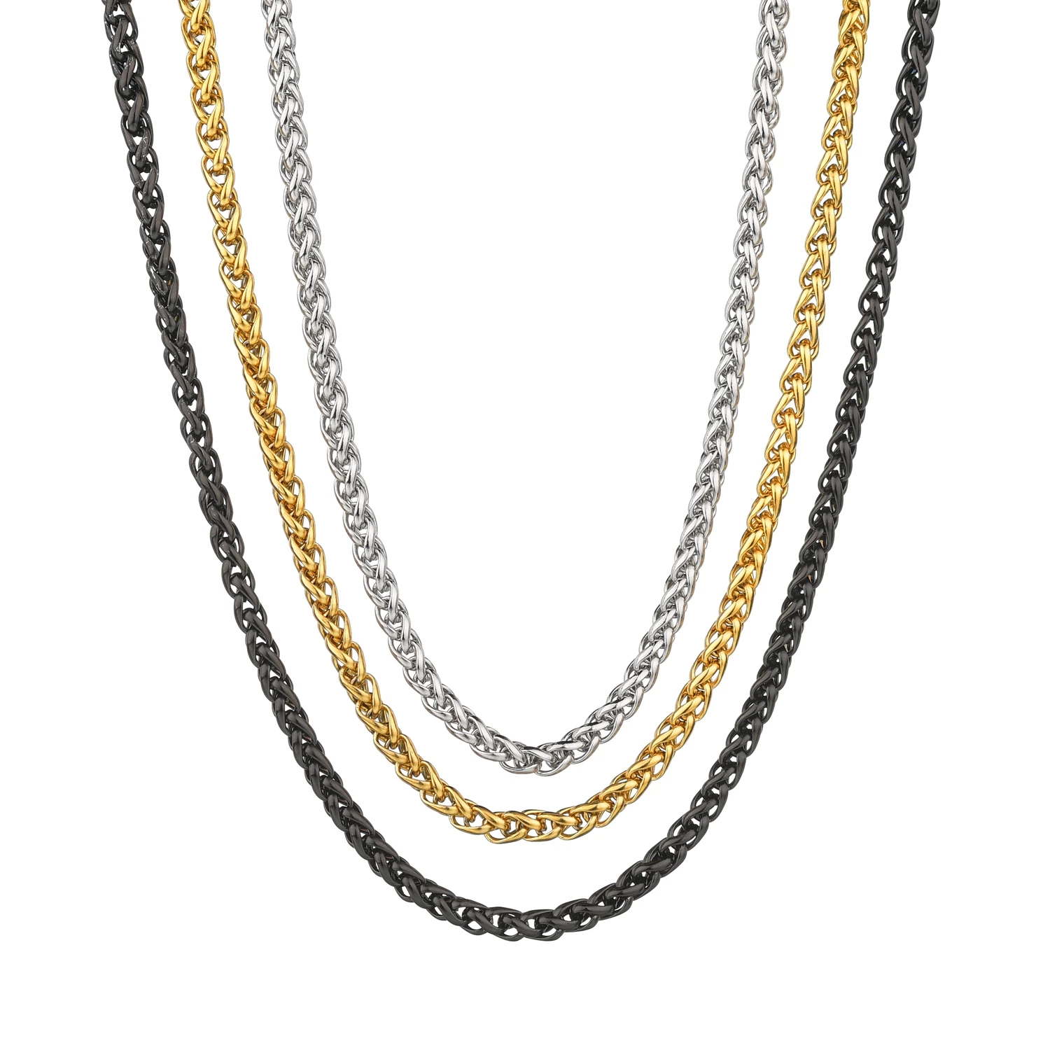 ZORCVENS Men's Stainless Steel Necklace Fashion Basket Chain Material Braided Titanium Women Jewelry Christmas Gifts | Украшения и