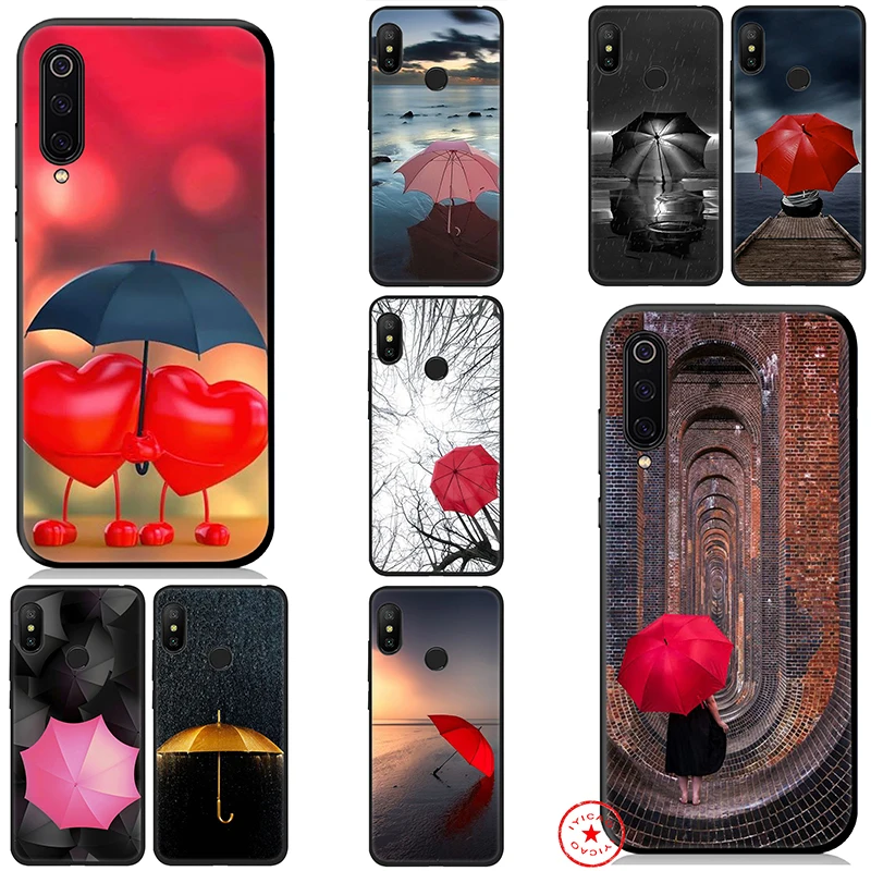 IYICAO красный зонт арт мягкий чехол для Xiaomi mi A3 A2 A1 8 Lite 9 Se макс 3 F1 5X6X6 CC9 CC9e 9T Pro |