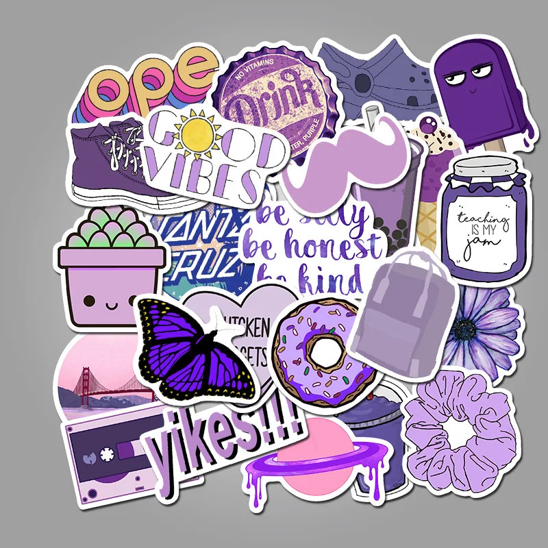 

50PCS Cartoon Pink Style Girl Stickers For Laptop Skateboard Luggage Refrigerator Notebook Toy Sticker Anime Pegatinas Cute