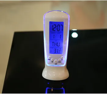 

The Timepiece LED Electronic Glow-in-the-Dark Lazy Alarm Clock Mute Calendar Thermometer Alarm Clock