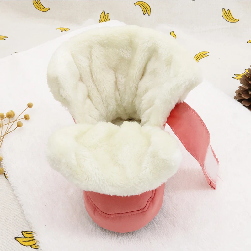 Mother Kids Baby Shoes First walkers Unisex Winter Warm Boots For Infant Baby Faux Fur Inner Snow Boots Toddler Prewalker Bootie
