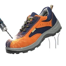 Мужская Рабочая защитная обувь с стальным носком; теплые дышащие мужские повседневные ботинки; Рабочая обувь с защитой от проколов; противоскользящая обувь