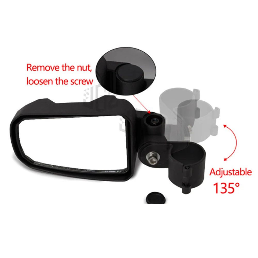 Left Right Universal Aluminum Rear View Side Mirrors Reflector Rearview Mirror Adjustable Racing for Can Am UTV ATV Terrain