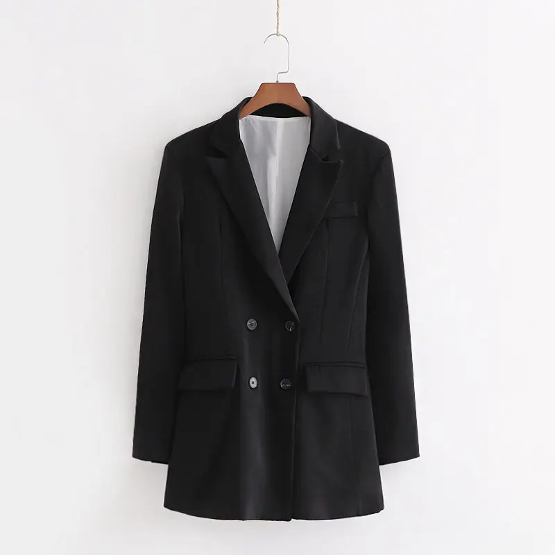

Europe And America WOMEN'S Dress 2019 Spring And Autumn New Style Fashion Elegant Double Breasted Slim Fit Slimming Suit Jacket