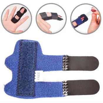 

1Pcs Pain Relief Aluminium Finger Splint Fracture Protection Brace Corrector Support With Adjustable Tape Bandage