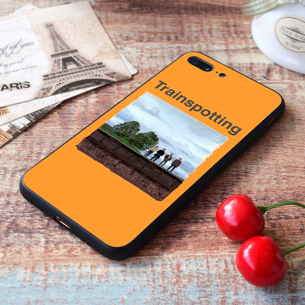 iphone 8 wallet case For iPhone Trainspotting Train Scene Illustration Soft TPU Border Apple iPhone Case iphone 8 plus waterproof case