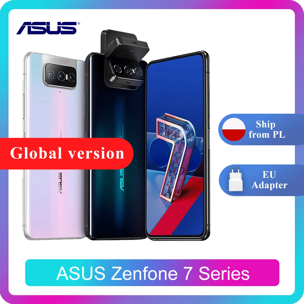 ASUS Zenfone 7/7 Pro 8 Гб Оперативная память 128/256 ГБ Встроенная Snapdragon 865/865 плюс 5000 мАч NFC Android