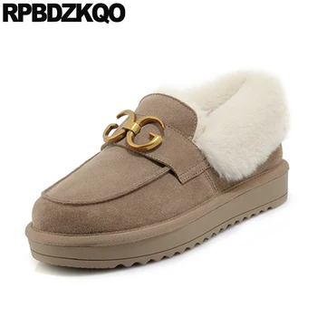 

ladies suede women chinese winter fashion fur female slip on casual designer shoes china factory direct round toe 2019 flats