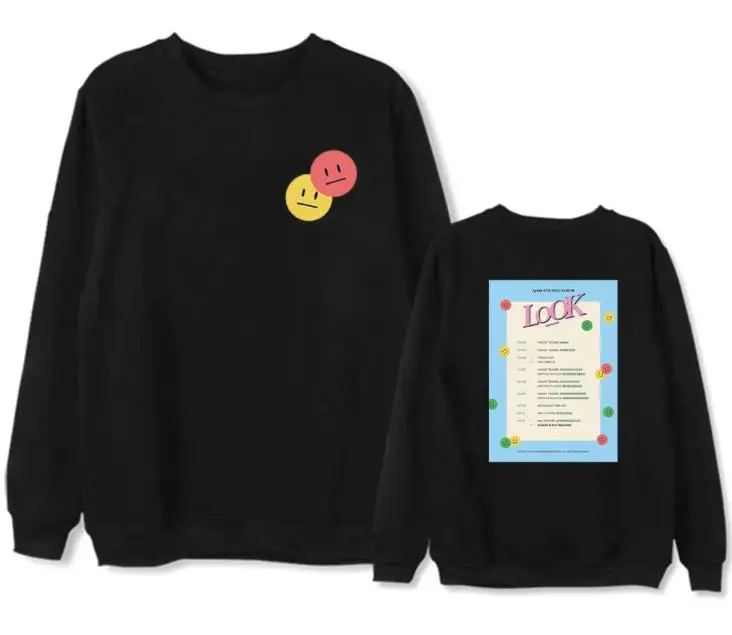 Apink/новый альбом с одинаковым принтом пуловер круглым вырезом толстовки