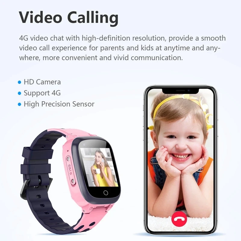 Chamada de Vídeo à Prova Relógio Inteligente Crianças Wifi Rastreamento Dwaterproof Água Termômetro Smartver Rastreador Menino Menina Estudante Telefone Lt25 4g Gps - Image 4