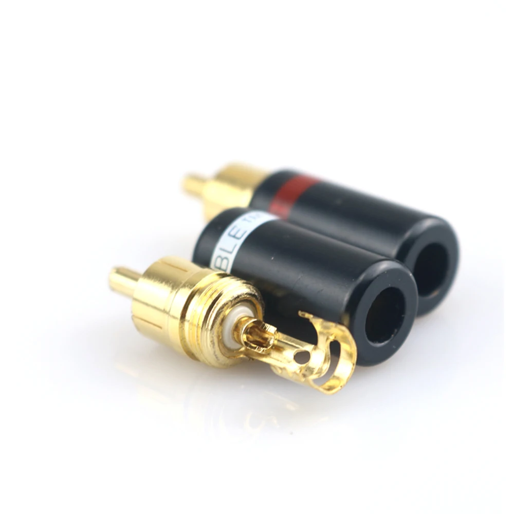 Hifi 4 шт. позолоченный Rca Штекер Аудио AMP межблочный rca разъем