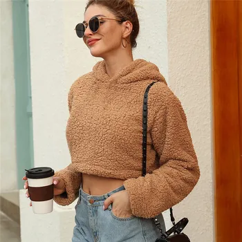 

Furry Faux Fur Short Coat Women Fluffy Warm Long Sleeve Female Jacket Solid Outerwear Autumn Winter Coat Jackets Overcoat O16