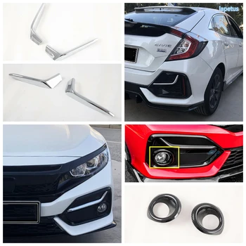 

Lapetus Front + Rear Fog Lights Lamps Eyelid Eyebrow / Decoration Ring Cover Trims ABS Fit For Honda Civic Hatchback 2020 2021
