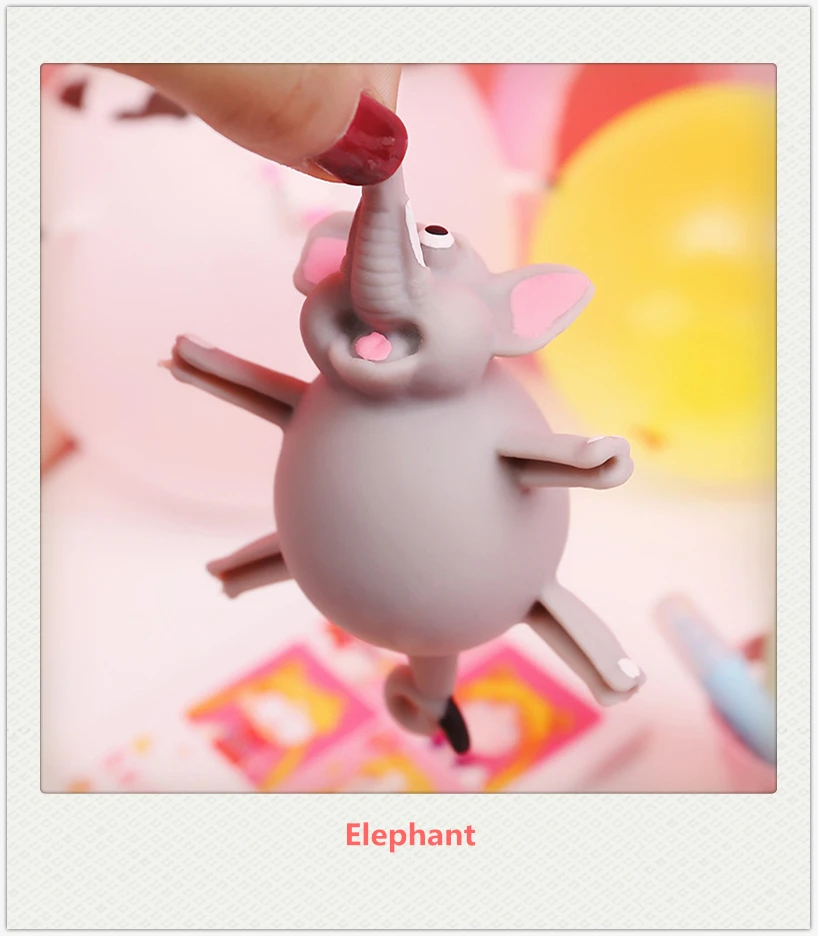 Kawaii животное Мягкое снятие стресса игрушки Кот слон антистресс выдавливание вентиляционное отверстие может выдувать воздушный шар забавные игрушки - Цвет: 7