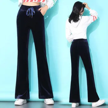 

Plus Size Casual Flare Pants Pantalones Mujer Cintura Alta Womens Pants Full Length Pants Falda Pantalon Mujer Loose Pants Women