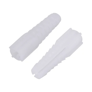 

uxcell 50pcs 10mm x 40mm Plastic Anchor Bolts Expansion Pipe Column Concrete Wall Plug Frame Fixings Tube White