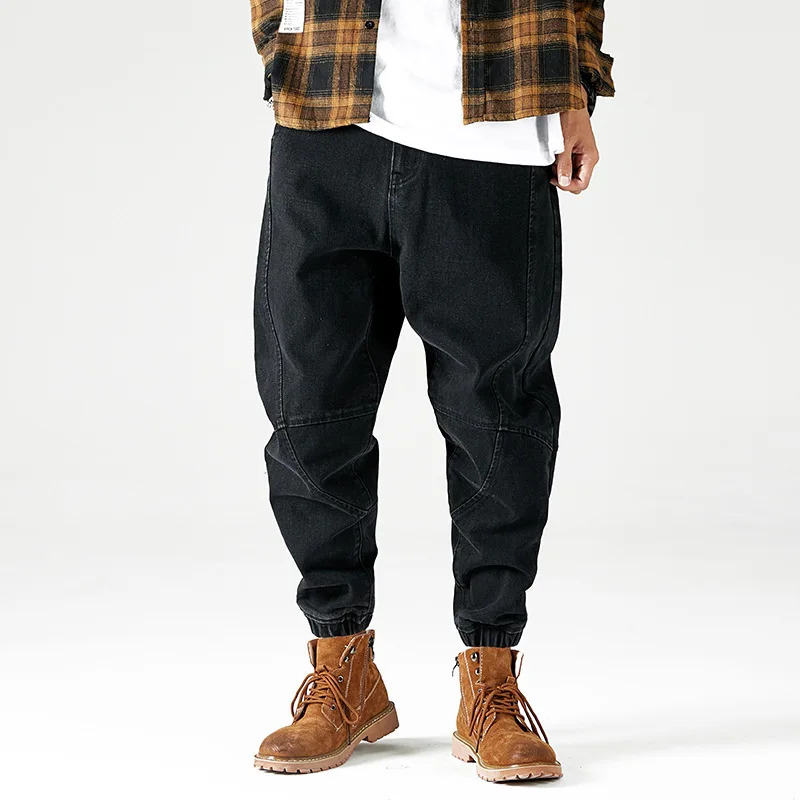 Fashion Streetwear Men Jeans Loose Fit Spliced Designer Denim Cargo Pants Homme Black Blue Harem Pants Hip Hop Jeans Men Joggers Fashion Streetwear Men Jeans Loose Fit Spliced Designer Denim Cargo Pants Homme Black Blue Harem Pants Hip Hop Jeans Men Joggers