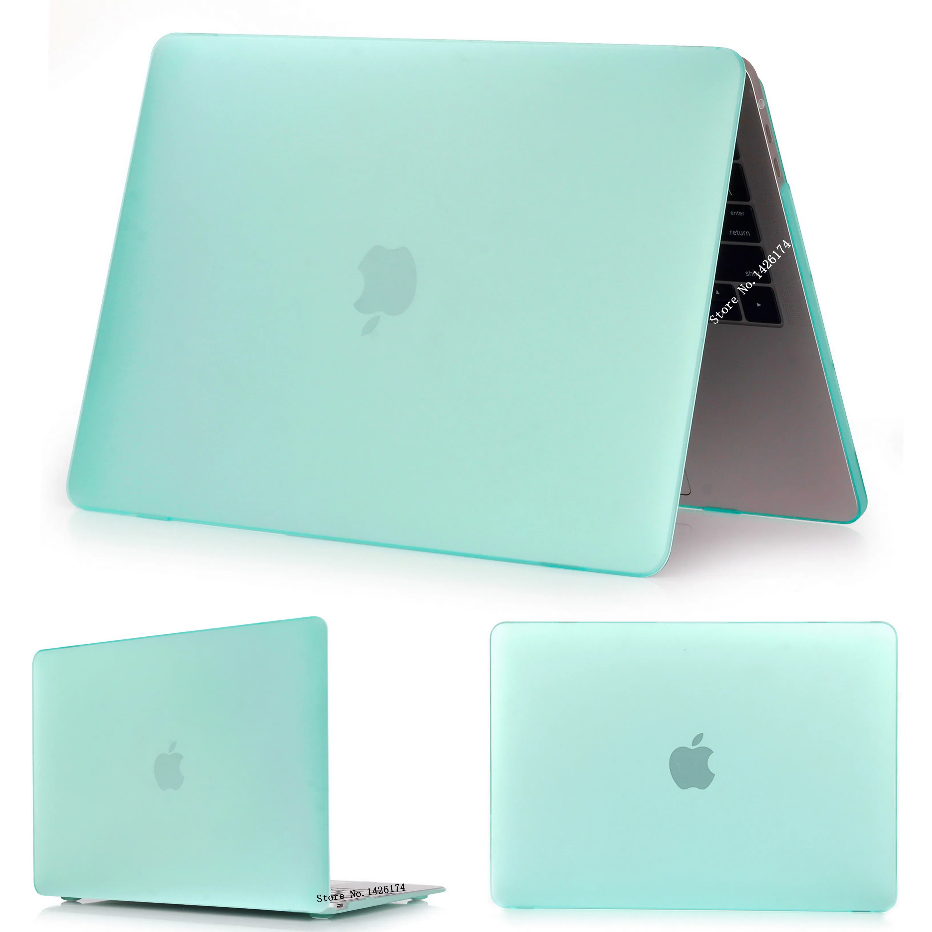 Matte Green Кристальный \ матовый чехол для Apple Macbook Air Pro retina 11 12 13 15 дюймов сумка для ноутбука, для нового Mac book Air Pro 13,3 чехол A1932+ подарок - Цвет: Matte Green
