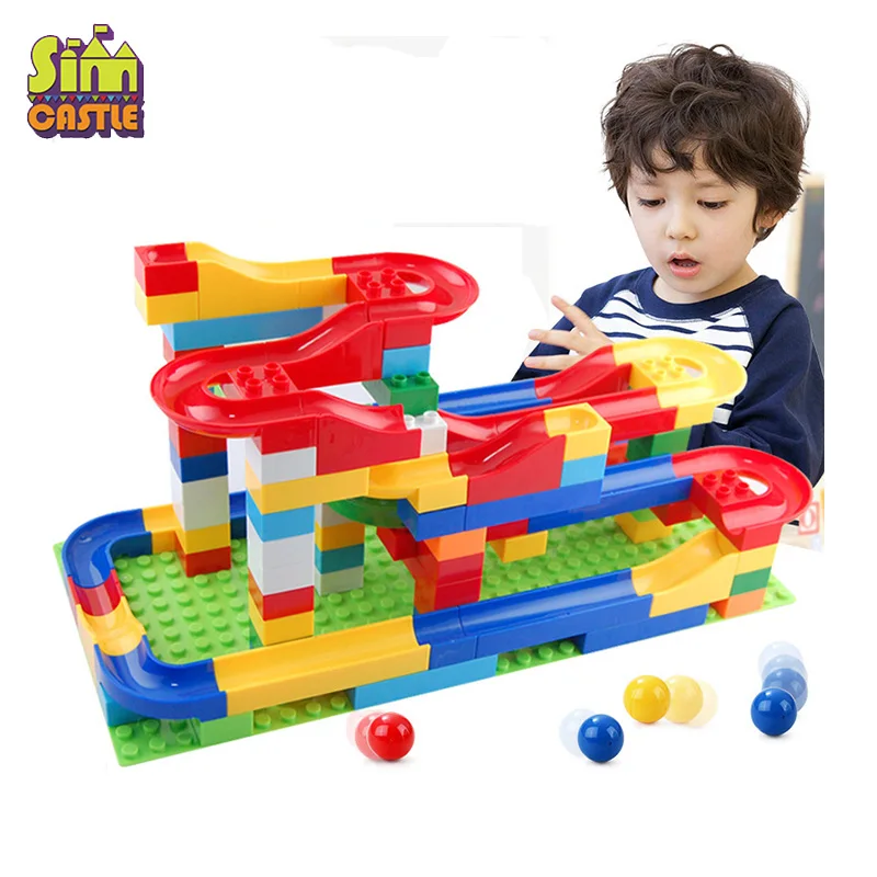 Marble Racing Run совместимы с легально напыленными блоками DIY строительные блоки для