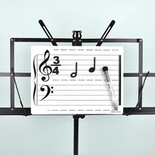 Tableau blanc effaçable avec aimant, autocollants d'écriture, effacement à sec, tableau d'enregistrement, outils d'enseignement de la musique