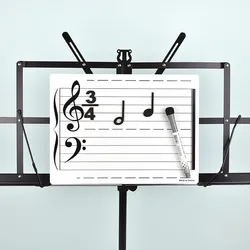 Quadro branco apagável com ímã, mensagens, placas magnéticas macias, adesivo para escrita, desenho, gravação, placa de gravação, ajuda para ensino de música