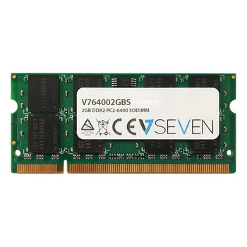 

V7 2GB DDR2 PC2-6400 800Mhz SO DIMM Notebook Memory Module - V764002GBS, 2 GB, 1 x 2 GB, DDR2, 800 MHz, 200-pin SO-DIMM, Green