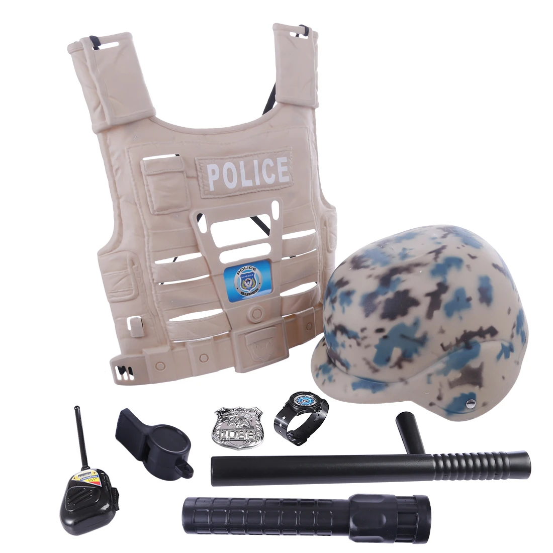 

8Pcs Children Pretend Play Toys Simulation Policeman Role Play Kits Playset for Boys birthday gift