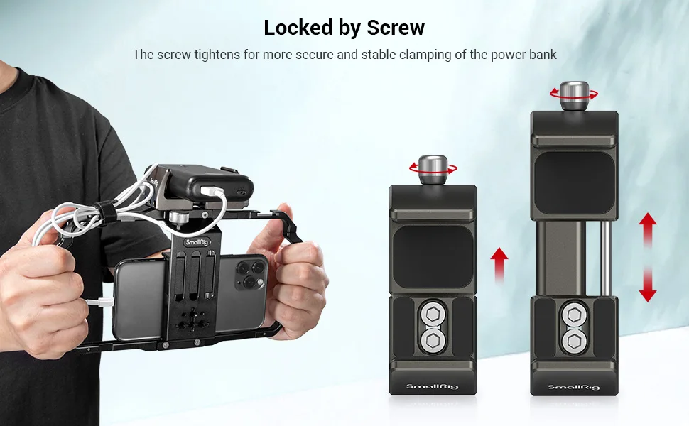 SmallRig Universal Power Bank Halter für iPhone 17 DSLR für Sony Kamera Handy Power Bank Clamp Video Shooting Support Rig – Detail 4