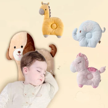 

0-3 Years Old Baby Cartoon Pillow Breathable Stereo Protect Head Kids Prevent Flat Head Soft Pillows Room Decoration Accessories
