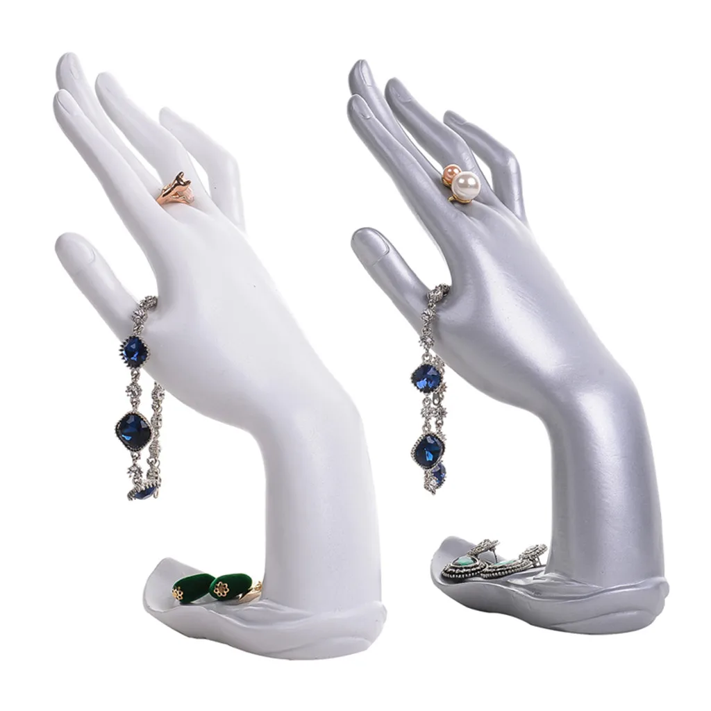 Resin Mannequin Hand Finger Jewelry Bracelet Necklace Stand Holder Rack Display