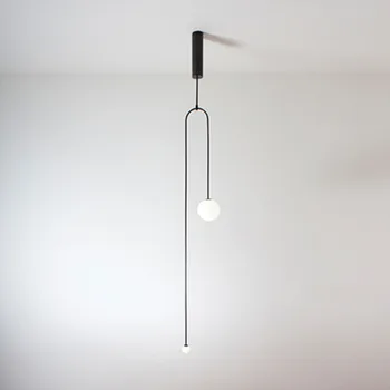 

Modern LED Pendant Lights Black Line Pendant Lamp DIY Geometric Light Fixtures For Living Room Dining Room luminaire Hanglamp