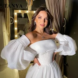 Charming Detachable Puffy Sleeve For Wedding Organza Satin Fashion Sleeve Bridal Accessories Full Fingerless Gloves SWD075