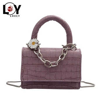 

Crocodile Pattern Mini Bags Flower Decoration Crossbody Bags For Women Leisure Chain Shoulder Bags Shopping Clutch Designer Bags
