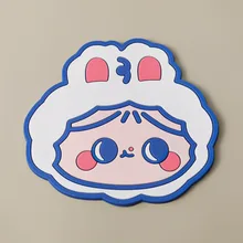  2022 Cute Quality Cartoon Shaped Tea Coaster Cup Holder Mat Coffee Drinks Drink Silicon Coaster Cup Pad Placemat 