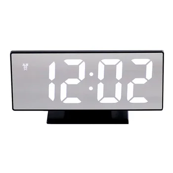 

Digital Alarm Clock Multifunction Snooze Large LCD Display Office Home LED Mirror Electronic Desktop Alarm Clocks Table Clock